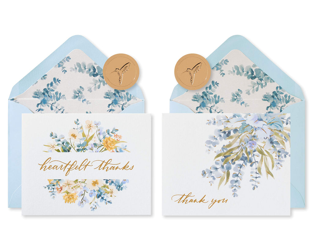 Papyrus Sympathy Thank You Cards with Envelopes Eucalyptus Leaves (20-Count)