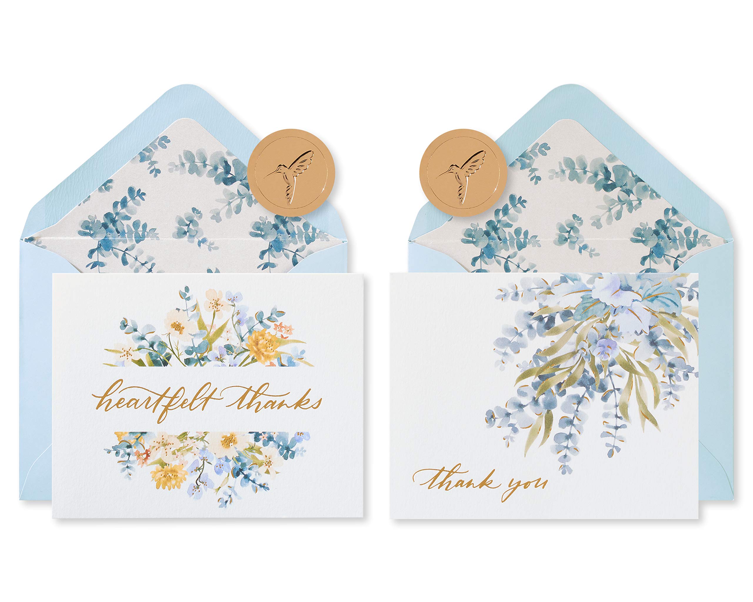 Papyrus Sympathy Thank You Cards with Envelopes Eucalyptus Leaves (20-Count)